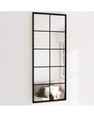 Miroir mural noir 100x40 cm métal | Mobilier & Déco