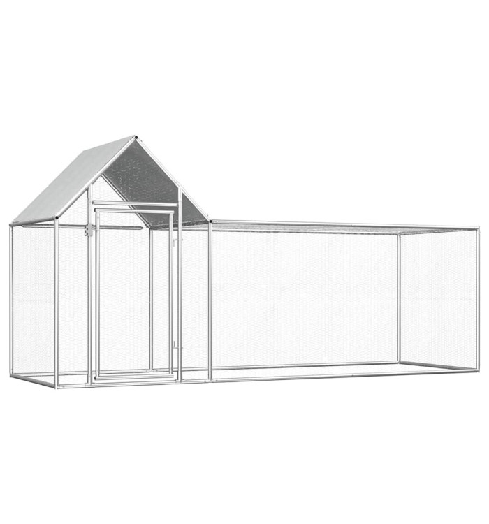Poulailler 3 x 1 x 1,5 m Acier galvanisé | Mobilier & Déco