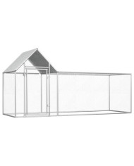 Poulailler 3 x 1 x 1,5 m Acier galvanisé | Mobilier & Déco