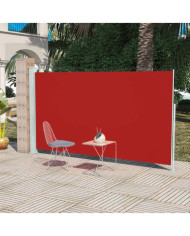 Auvent latéral rétractable de patio 160x300 cm Rouge | Mobilier & Déco