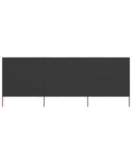 Paravent 3 panneaux Tissu 400 x 80 cm Anthracite | Mobilier & Déco