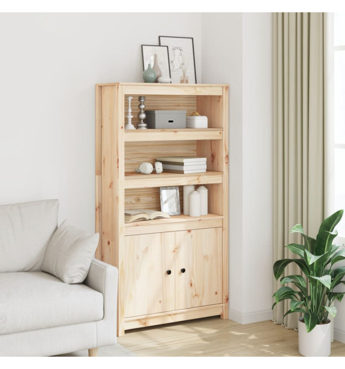 Buffet haut 80x35x154 cm Bois massif de pin | Mobilier & Déco