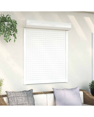 Volet roulant aluminium 100x130 cm blanc | Mobilier & Déco