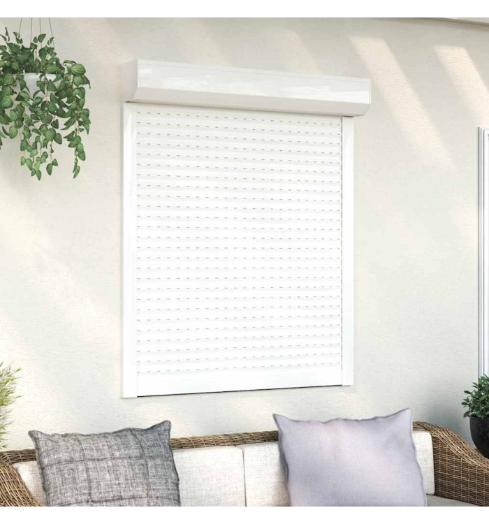 Volet roulant aluminium 100x130 cm blanc | Mobilier & Déco