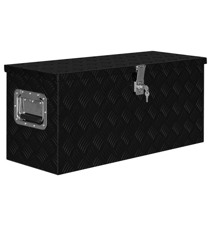 Boîte en aluminium 80x30x35 cm Noir | Mobilier & Déco