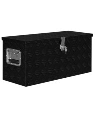 Boîte en aluminium 80x30x35 cm Noir | Mobilier & Déco