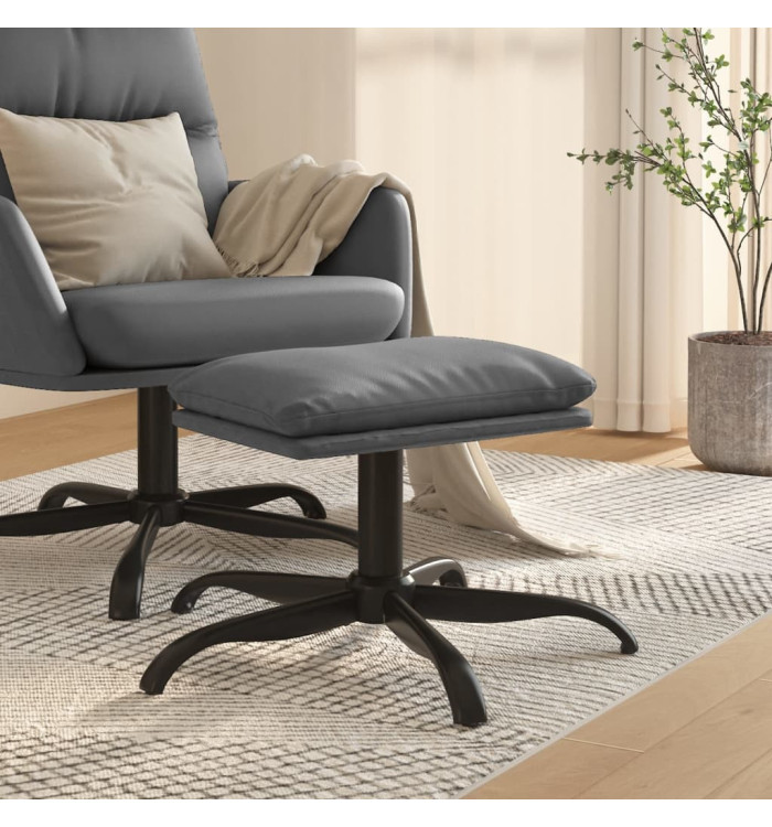 Repose-pied Gris anthracite 60x60x36 cm Similicuir | Mobilier & Déco