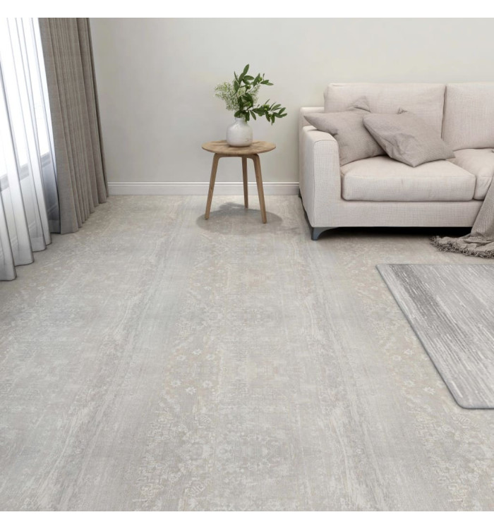 Dalles de plancher autoadhésives 55 pcs PVC 5,11 m² gris clair | Mobilier & Déco