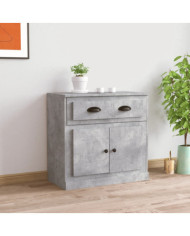 Buffet gris béton 70x35,5x67,5 cm bois d'ingénierie | Mobilier & Déco