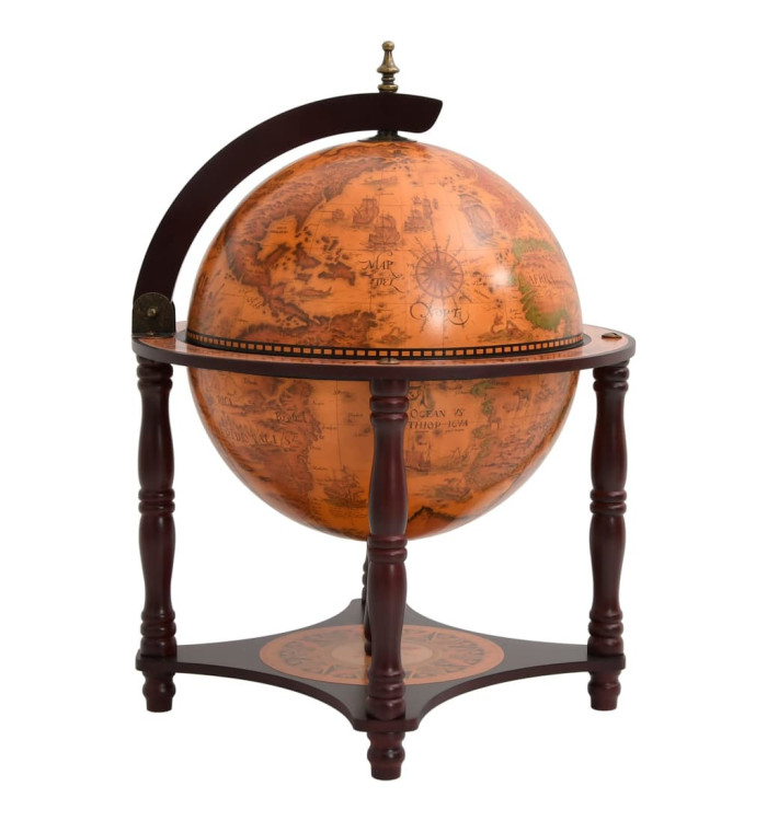 Support à vin bar forme globe Marron Bois d'eucalyptus massif | Mobilier & Déco