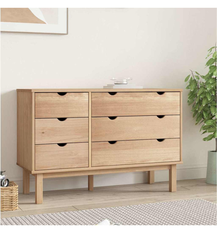 Commode OTTA 111x43x73,5 cm bois de pin massif | Mobilier & Déco