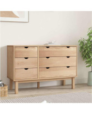 Commode OTTA 111x43x73,5 cm bois de pin massif | Mobilier & Déco