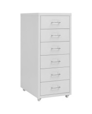 Classeur mobile Gris 28x41x69 cm Métal | Mobilier & Déco