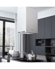 Hotte îlot avec écran tactile LCD et capteur 756 m³ / h LED | Mobilier & Déco