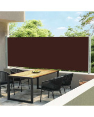 Auvent latéral rétractable de patio 600x160 cm marron | Mobilier & Déco