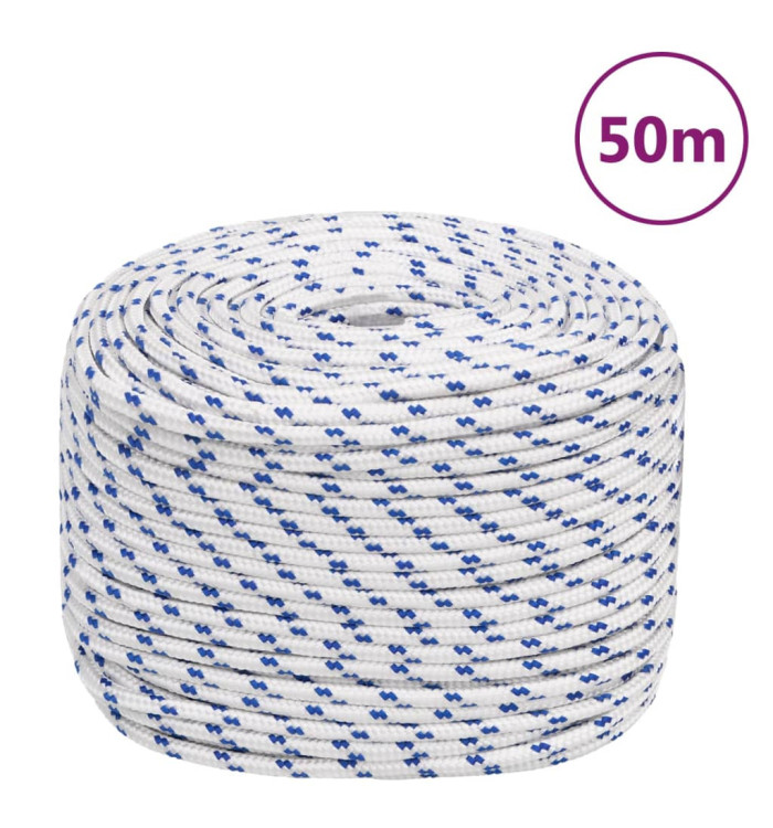 Corde de bateau Blanc 8 mm 50 m Polypropylène | Mobilier & Déco