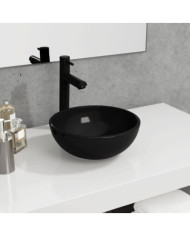Lavabo Verre trempé 30x12 cm Noir | Mobilier & Déco