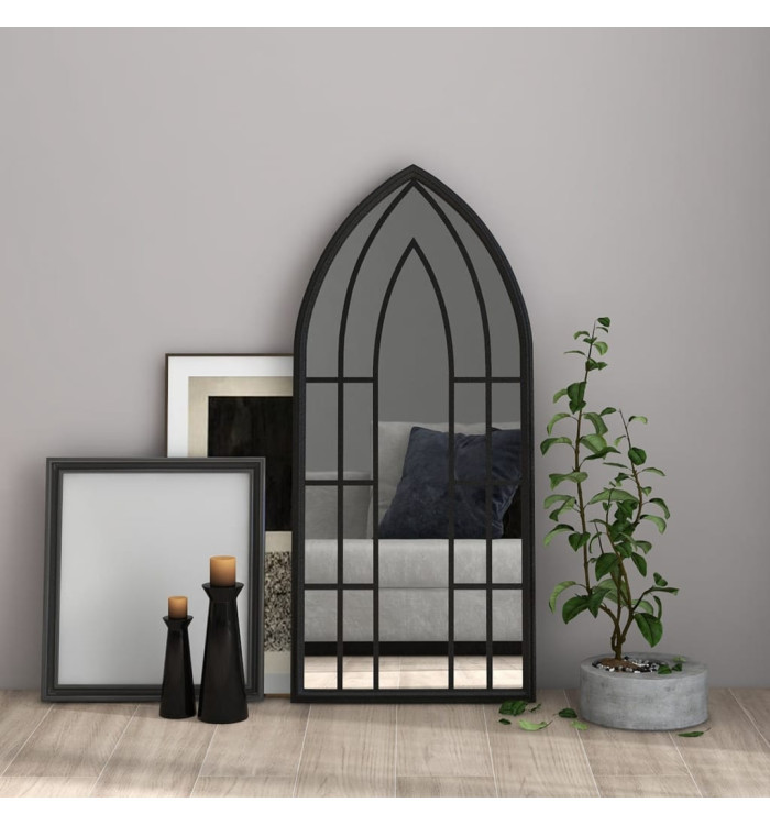 Miroir Noir 100x45 cm Fer pour utilisation à l'intérieur | Mobilier & Déco