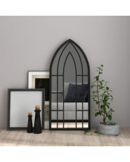 Miroir Noir 100x45 cm Fer pour utilisation à l'intérieur | Mobilier & Déco