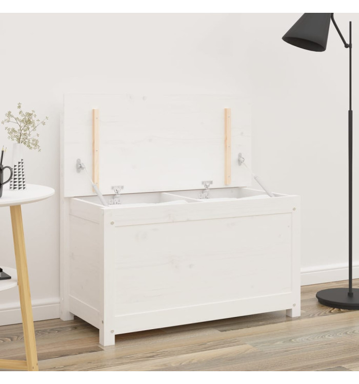 Banc Blanc 80x41x77 cm Bois de pin massif | Mobilier & Déco