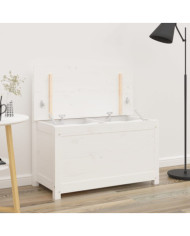 Banc Blanc 80x41x77 cm Bois de pin massif | Mobilier & Déco