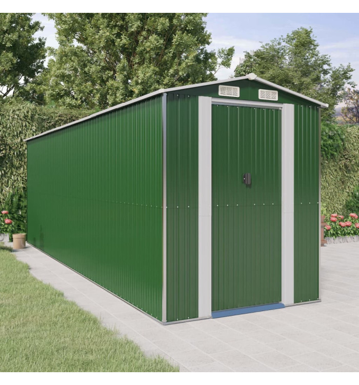 Abri de jardin Vert 192x606x223 cm Acier galvanisé | Mobilier & Déco