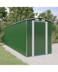 Abri de jardin Vert 192x606x223 cm Acier galvanisé | Mobilier & Déco