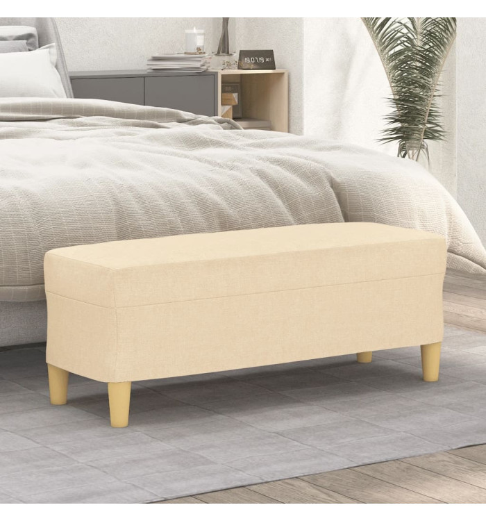 Banc Crème 100x35x41 cm Tissu | Mobilier & Déco