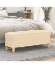 Banc Crème 100x35x41 cm Tissu | Mobilier & Déco