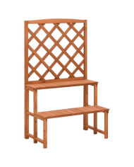 Support de plantes et treillis 70x42x115cm Bois de sapin massif | Mobilier & Déco