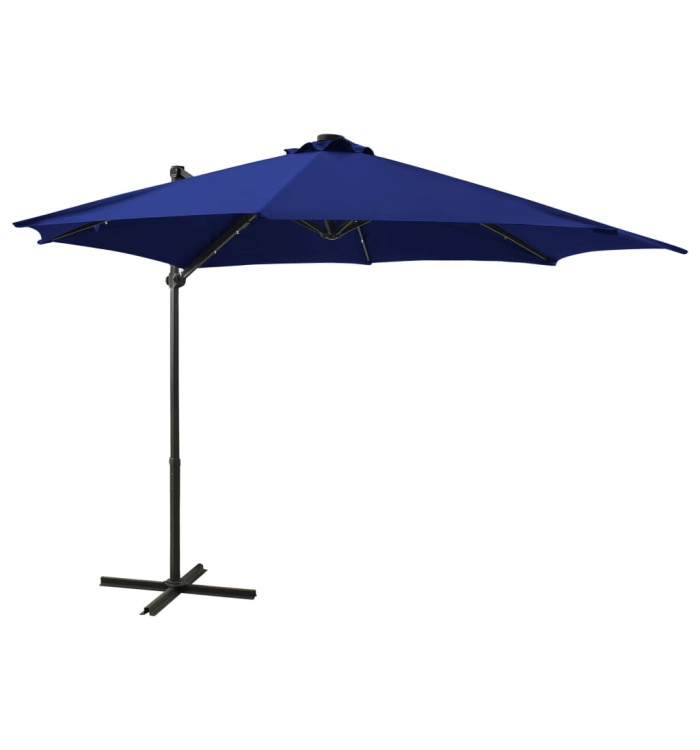 Parasol de jardin en porte-à-faux et mât et lumières LED | Mobilier & Déco