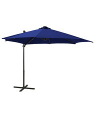 Parasol de jardin en porte-à-faux et mât et lumières LED | Mobilier & Déco