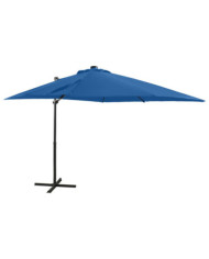 Parasol de jardin en porte-à-faux et mât et lumières LED | Mobilier & Déco