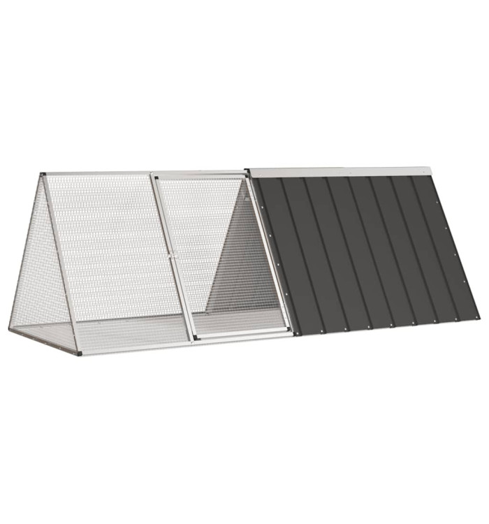 Cage pour lapin Anthracite 201,5x80,5x71 cm Acier galvanisé | Mobilier & Déco