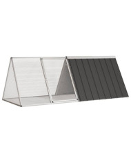 Cage pour lapin Anthracite 201,5x80,5x71 cm Acier galvanisé | Mobilier & Déco
