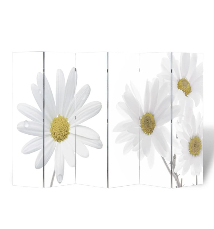 Cloison de séparation pliable 217x170 cm Fleur | Mobilier & Déco
