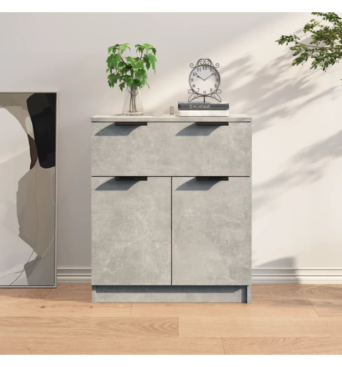 Buffet Gris béton 60x30x70 cm Bois d'ingénierie | Mobilier & Déco