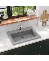 Lavabo en granit 600 x 450 x 120 mm Gris | Mobilier & Déco