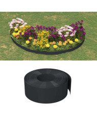 Bordures de jardin 2 pcs noir 10 m 20 cm polyéthylène | Mobilier & Déco