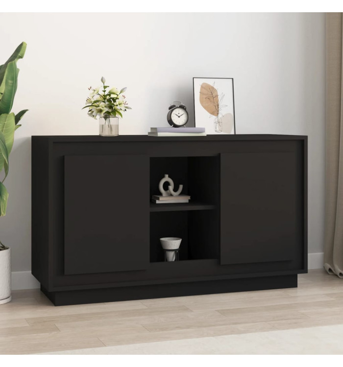 Buffet Noir 102x35x60 cm bois d'ingénierie | Mobilier & Déco