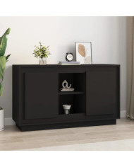 Buffet Noir 102x35x60 cm bois d'ingénierie | Mobilier & Déco