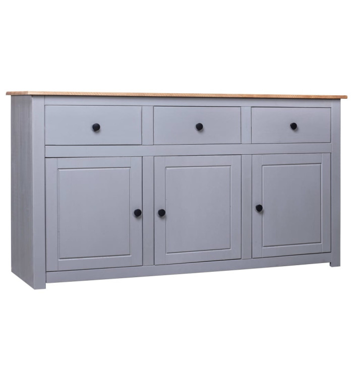 Buffet Gris 135x40x80 cm Pin solide Assortiment Panama | Mobilier & Déco