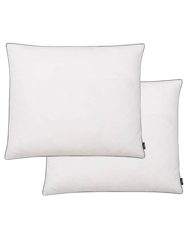 Oreiller lot de 2 Remplissage de duvet léger 70 x 60 cm Blanc | Mobilier & Déco