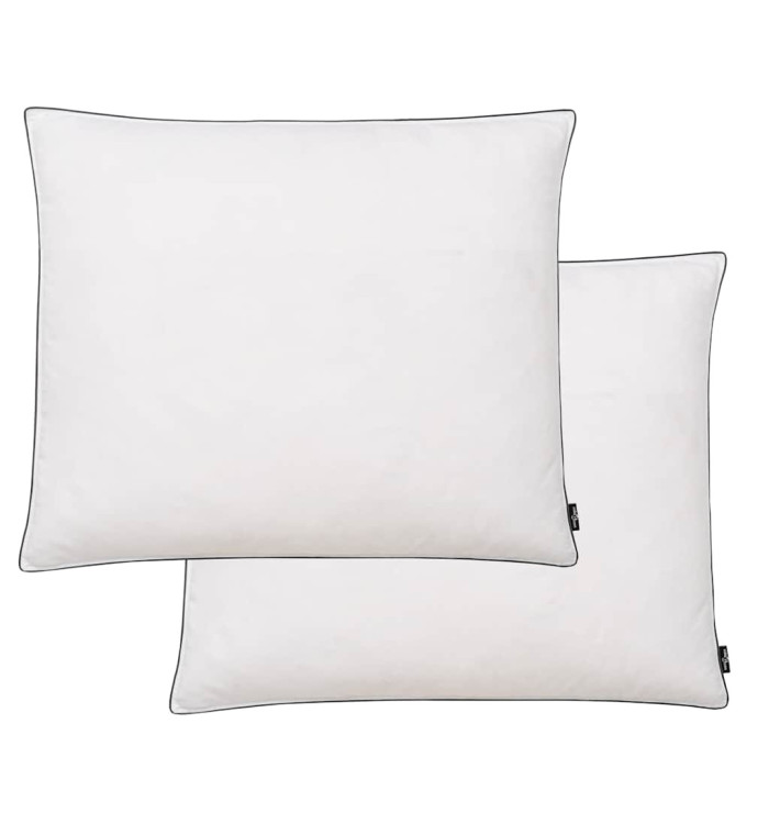 Oreiller lot de 2 Remplissage de duvet léger 70 x 60 cm Blanc | Mobilier & Déco