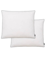 Oreiller lot de 2 Remplissage de duvet léger 70 x 60 cm Blanc | Mobilier & Déco