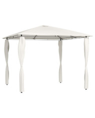 Belvédère avec revêtement de poteaux 3x3x2,6 m Crème 160 g/m² | Mobilier & Déco