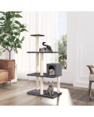 Arbre à chat avec griffoirs en sisal Gris foncé 119 cm | Mobilier & Déco