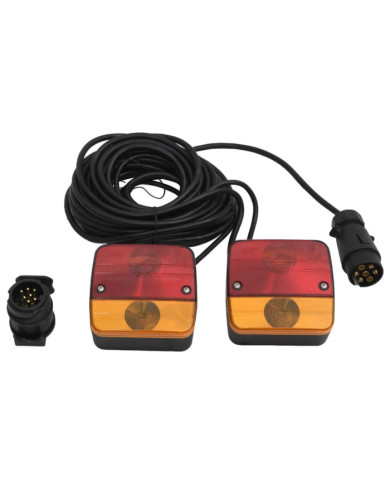 Feux de remorque 2 pcs Rouge 10,5x5x9,5cm 12V ampoule classique | Mobilier & Déco