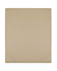 Drap-housse Jersey Taupe 90x200 cm Coton | Mobilier & Déco