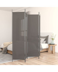 Cloison de séparation 4 panneaux Anthracite 698x180 cm Tissu | Mobilier & Déco